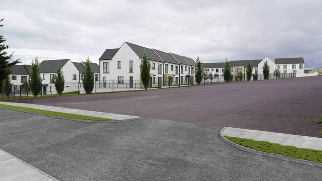 <p>Computer-generated image of the housing estate plan by Cork County GAA Board at Kilbarry adjacent to Delanys GAA Club grounds.</p> <p>Computer-generated image of the housing estate plan by Cork County GAA Board at Kilbarry adjacent to Delanys GAA Club grounds.</p>