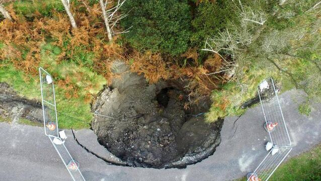 <p>The hole which developed six years ago on the road between Castletownbere and Allihies. </p> <p>The hole which developed six years ago on the road between Castletownbere and Allihies. </p>