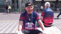 ECHO FEATURES Dave Walsh after completing the 2025 marathon in Cork City.jpg Dave, 86, in final preparations for his fifth Cork City marathon in a row