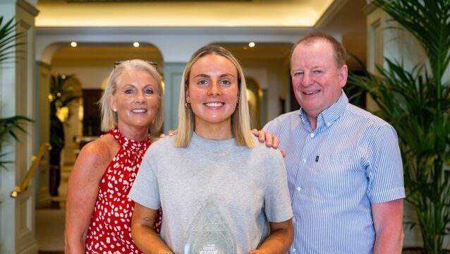 <p>Emma Cleary, April winner of The Echo Women in Sport Award, with her parents Helga and John, at the presentation ceremony at The Metropole Hotel. The Cork ladies football captain will lead her side out against Antrim in the first round of the TG4 All-Ireland championship on Sunday, June 7. Picture Chani Anderson</p> <p>Emma Cleary, April winner of The Echo Women in Sport Award, with her parents Helga and John, at the presentation ceremony at The Metropole Hotel. The Cork ladies football captain will lead her side out against Antrim in the first round of the TG4 All-Ireland championship on Sunday, June 7. Picture Chani Anderson</p>