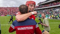 Inpho Brian Hayes celebrates with Ben O’Connor after the game 26/4/2026