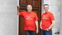 DARAGH KANE PHOTOGRAPHY Damian and Tony outside Lord Mayor Door Cork City Hall.jpg Damian Boylan: My diagnosis was no surprise..the treatment means 'Celtic curse' has little effect on my life