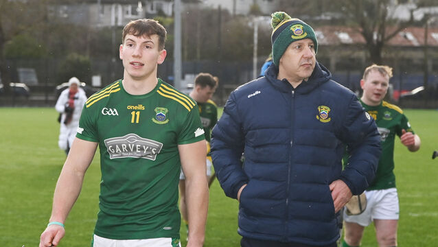 <p>Cobh' Timmy Wilk and manager Derek Barrett. Picture: Eddie O'Hare</p> <p>Cobh' Timmy Wilk and manager Derek Barrett. Picture: Eddie O'Hare</p>