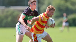 <p>Mark Hill, Nemo Rangers, Seamus O'Sullivan, Newcestown. 2026 McCarthy Insurance Group Division 1 Football League, Nemo Rangers V's Newcestown, at Trabeg, Cork.</p> <p>Mark Hill, Nemo Rangers, Seamus O'Sullivan, Newcestown. 2026 McCarthy Insurance Group Division 1 Football League, Nemo Rangers V's Newcestown, at Trabeg, Cork.</p>