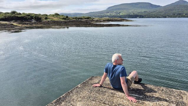 <p>John Dolan looks out from a stone vantage point near to Wild Atlantic Glamping on the north-east of Bere Island</p> <p>John Dolan looks out from a stone vantage point near to Wild Atlantic Glamping on the north-east of Bere Island</p>
