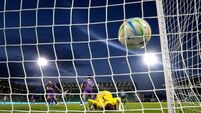 2026 Club Orange Men's FAI Cup Second Round Shamrock Rovers vs Cork City Max Kovalevskis scores a goal past Conor Brann 17/7/2026