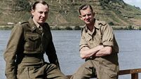 1945 FR HUSSEY RIGHT AND A FELLOW CHAPLAIN - RHINE CROSSING.png The Cork Augustine friar who was a hero of World War II