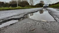iStock-2177842830.jpg Potentially tyre-ripping potholes on a road in East Sussex 01
