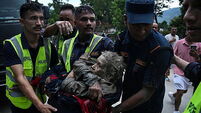 2291598838 TOPSHOT-NEPAL-WEATHER-LANDSLIDE-FLOOD