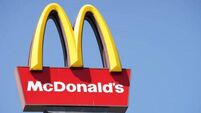mcdonaldspic1.jpg Close-up McDonalds outdoor sign against blue sky
