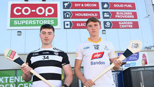 <p>Bandon's Eolann McSweeney (right) with Aaron Mulcahy of Midleton ahead of this weekend's Co-op SuperStores IAHC semi-final. Picture: Eddie O'Hare</p> <p>Bandon's Eolann McSweeney (right) with Aaron Mulcahy of Midleton ahead of this weekend's Co-op SuperStores IAHC semi-final. Picture: Eddie O'Hare</p>