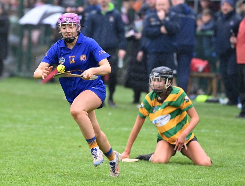 St Finbarr's Orlaith Cahalen breaks from Blackrock's Maeve Cashman. Picture: Eddie O'Hare St Finbarr's Orlaith Cahalen breaks from Blackrock's Maeve Cashman. Picture: Eddie O'Hare