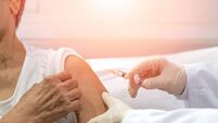 iStock-1156643400.jpg Senior vaccination concept. Elderly getting immune vaccine at arm for flu shot, pneumonia, and shingles(MMR) in hospital by nurs