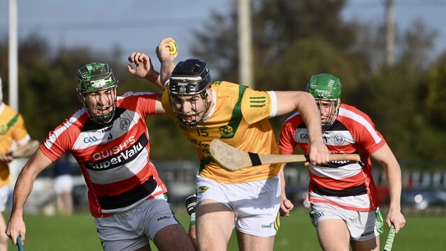 <p> Cillian O’Callaghan of Dungourney trying to get away from Ballincollig defender Brian Dore in last year's Co-op SuperStores Premier IHC semi-final in Caherlag. Picture: Larry Cummins</p> <p> Cillian O’Callaghan of Dungourney trying to get away from Ballincollig defender Brian Dore in last year's Co-op SuperStores Premier IHC semi-final in Caherlag. Picture: Larry Cummins</p>