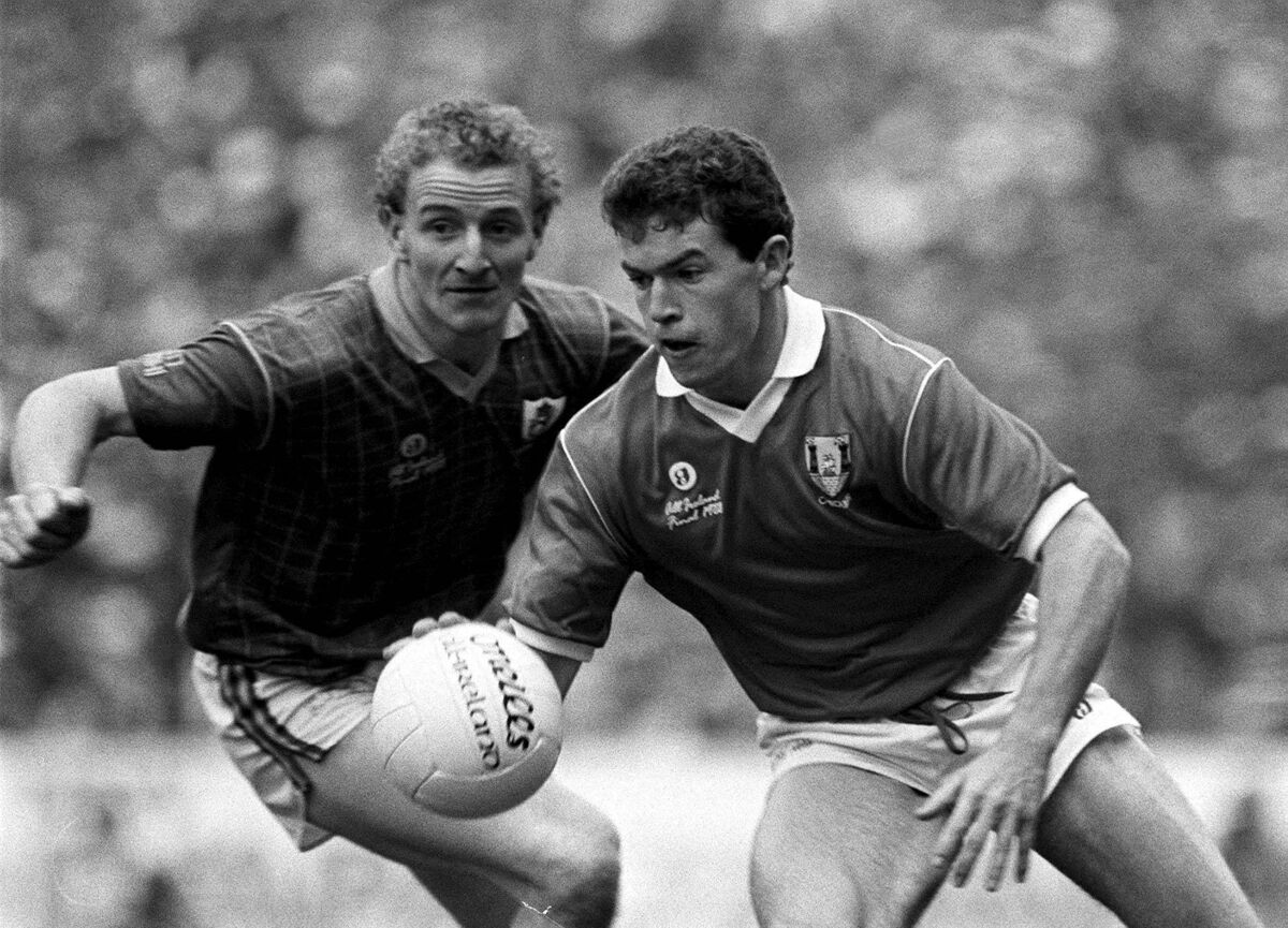 Paul McGrath holds off Martin O'Connell of Meath in 1988. Picture: Ray McManus/Sportsfile Paul McGrath holds off Martin O'Connell of Meath in 1988. Picture: Ray McManus/Sportsfile