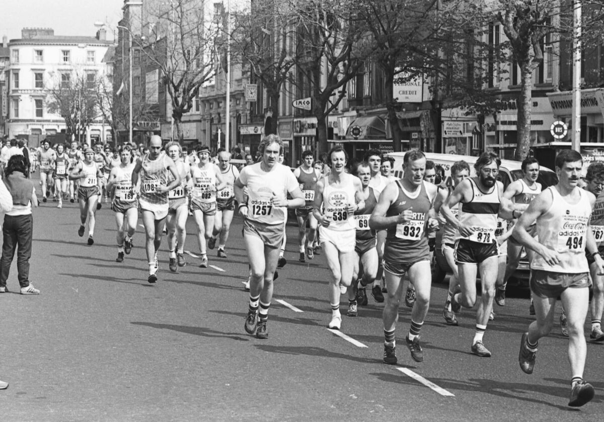 Action from the 1984 marathon. Action from the 1984 marathon.