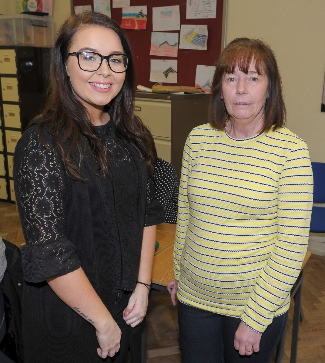 Chloe O'Herlihy, Rochestown and Betty Browne, Wilton, attending the sign language classes at Deerpark CBS.Picture: David Keane. Chloe O'Herlihy, Rochestown and Betty Browne, Wilton, attending the sign language classes at Deerpark CBS.Picture: David Keane.