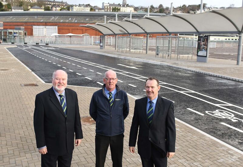 Andrew Roche, Business Development Manager, Christy Maher, District Manager, and Ray Foley, Station manager at the Horgan's Quay entrance.Pic: Larry Cummins Andrew Roche, Business Development Manager, Christy Maher, District Manager, and Ray Foley, Station manager at the Horgan's Quay entrance.Pic: Larry Cummins