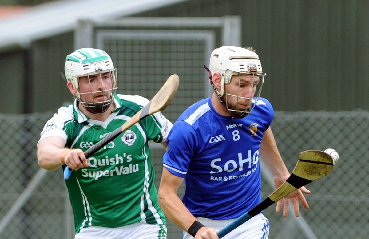 Ballinhassig's Michael Sheehan soloing past Ballincollig's Cian Dorgan in the Co-op Superstores PIHC at Brinny. Picture Denis Minihane. Ballinhassig's Michael Sheehan soloing past Ballincollig's Cian Dorgan in the Co-op Superstores PIHC at Brinny. Picture Denis Minihane.