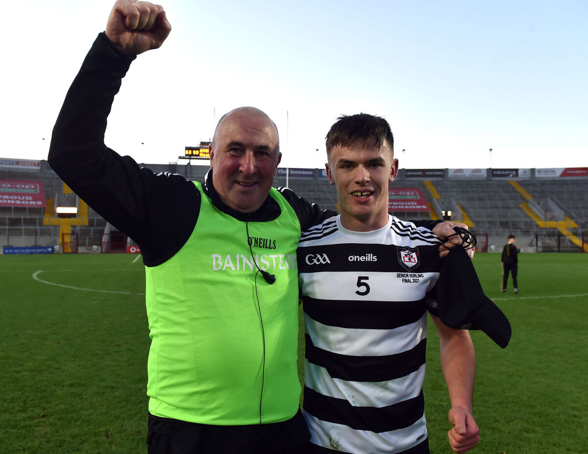 Midleton manager Ger Fitzgerald and Ciarmhac Smyth after defeating Glen Rovers. Picture: Eddie O'Hare Midleton manager Ger Fitzgerald and Ciarmhac Smyth after defeating Glen Rovers. Picture: Eddie O'Hare