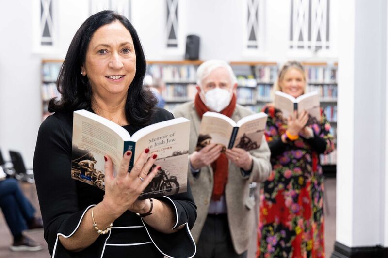 Yvonne Cohen, daughter of Lionel Cohen, pictured with Prof Dermot Keogh, Emeritus Professor of History, Emeritus Jean Monnet Professor and member of RIA at University College Cork, and Patricia Looney, Senior Executive Librarian, at the launch of Lionel's "Memoir of an Irish Jew", recently. Picture: Michael O'Sullivan /OSM PHOTO Yvonne Cohen, daughter of Lionel Cohen, pictured with Prof Dermot Keogh, Emeritus Professor of History, Emeritus Jean Monnet Professor and member of RIA at University College Cork, and Patricia Looney, Senior Executive Librarian, at the launch of Lionel's "Memoir of an Irish Jew", recently. Picture: Michael O'Sullivan /OSM PHOTO