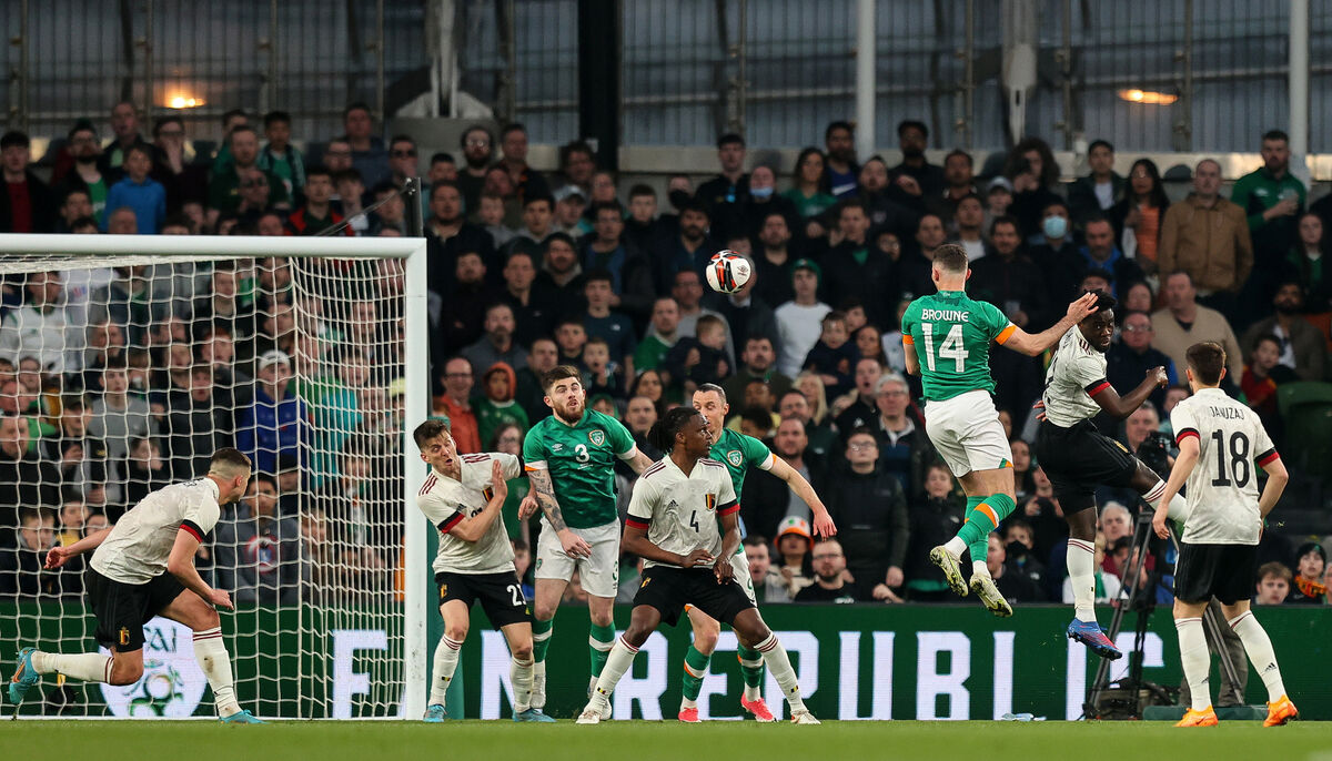Ireland's Alan Browne scores against Belgium. Picture: INPHO/Ryan Byrne Ireland's Alan Browne scores against Belgium. Picture: INPHO/Ryan Byrne