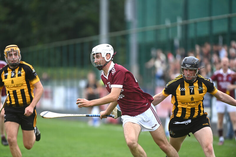 Darragh O'Donovan, Argideen Rangers in action against Kevin Tattan, Russell Rovers. Picture: Larry Cummins Darragh O'Donovan, Argideen Rangers in action against Kevin Tattan, Russell Rovers. Picture: Larry Cummins
