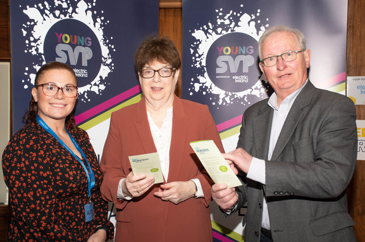 Pictured at the recent South West Region YSVP Youths Day in the Clayton Silversprings Conference Centre were Anita Kelly, Youth Development Officer; Rose McGowan SVP National President and Paddy O'Flynn, Regional President SVP. Picture: Howard Crowdy Pictured at the recent South West Region YSVP Youths Day in the Clayton Silversprings Conference Centre were Anita Kelly, Youth Development Officer; Rose McGowan SVP National President and Paddy O'Flynn, Regional President SVP. Picture: Howard Crowdy