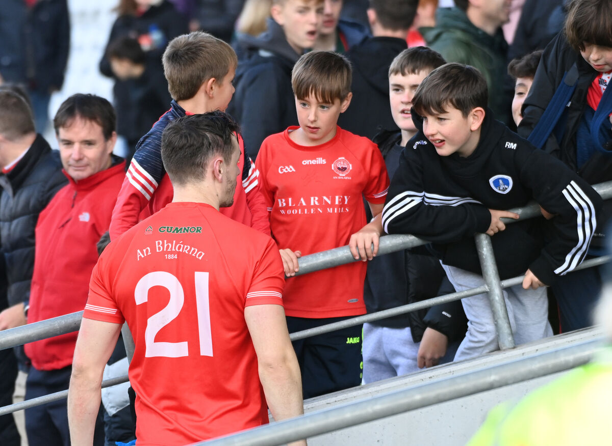 Blarney's Mark Coleman with supporters after defeating Bride Rovers' in the Co-op SuperStores Cork SAHC semi-final at Páirc Uí Chaoimh. Picture: Eddie O'Hare Blarney's Mark Coleman with supporters after defeating Bride Rovers' in the Co-op SuperStores Cork SAHC semi-final at Páirc Uí Chaoimh. Picture: Eddie O'Hare