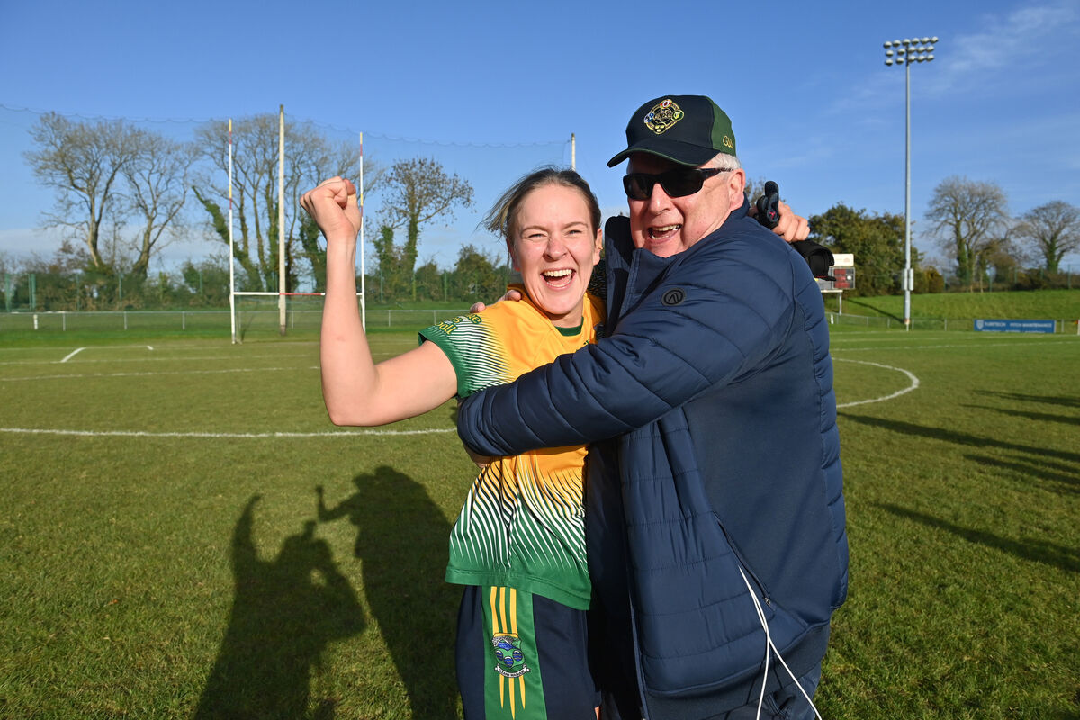 Kayla O'Connor, Glanmire celebrates with her father Eamonn. Picture: Dan Linehan Kayla O'Connor, Glanmire celebrates with her father Eamonn. Picture: Dan Linehan