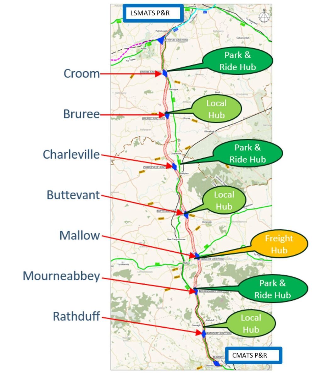 A CGI of one of the proposed local transport mobility hubs, with EV chargers, bike share stations and bus stops, which are to be located along the M20. A CGI of one of the proposed local transport mobility hubs, with EV chargers, bike share stations and bus stops, which are to be located along the M20.