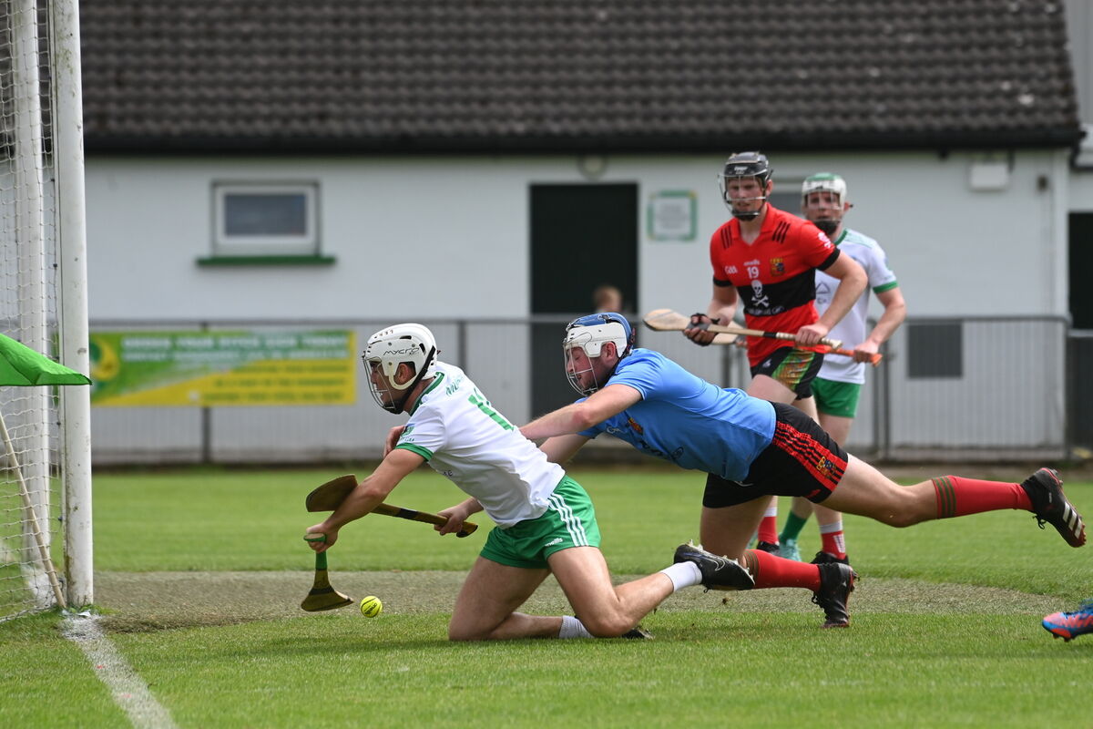 Goalkeeper Dan Mulholland, UCC made a number of crucial saves to stop shots from Eoin O Shea, Muskerry in the Co-Op Superstores Senior Hurling Championship: Muskerry vs University College Cork at Dungourney. Pic Larry Cummins Goalkeeper Dan Mulholland, UCC made a number of crucial saves to stop shots from Eoin O Shea, Muskerry in the Co-Op Superstores Senior Hurling Championship: Muskerry vs University College Cork at Dungourney. Pic Larry Cummins