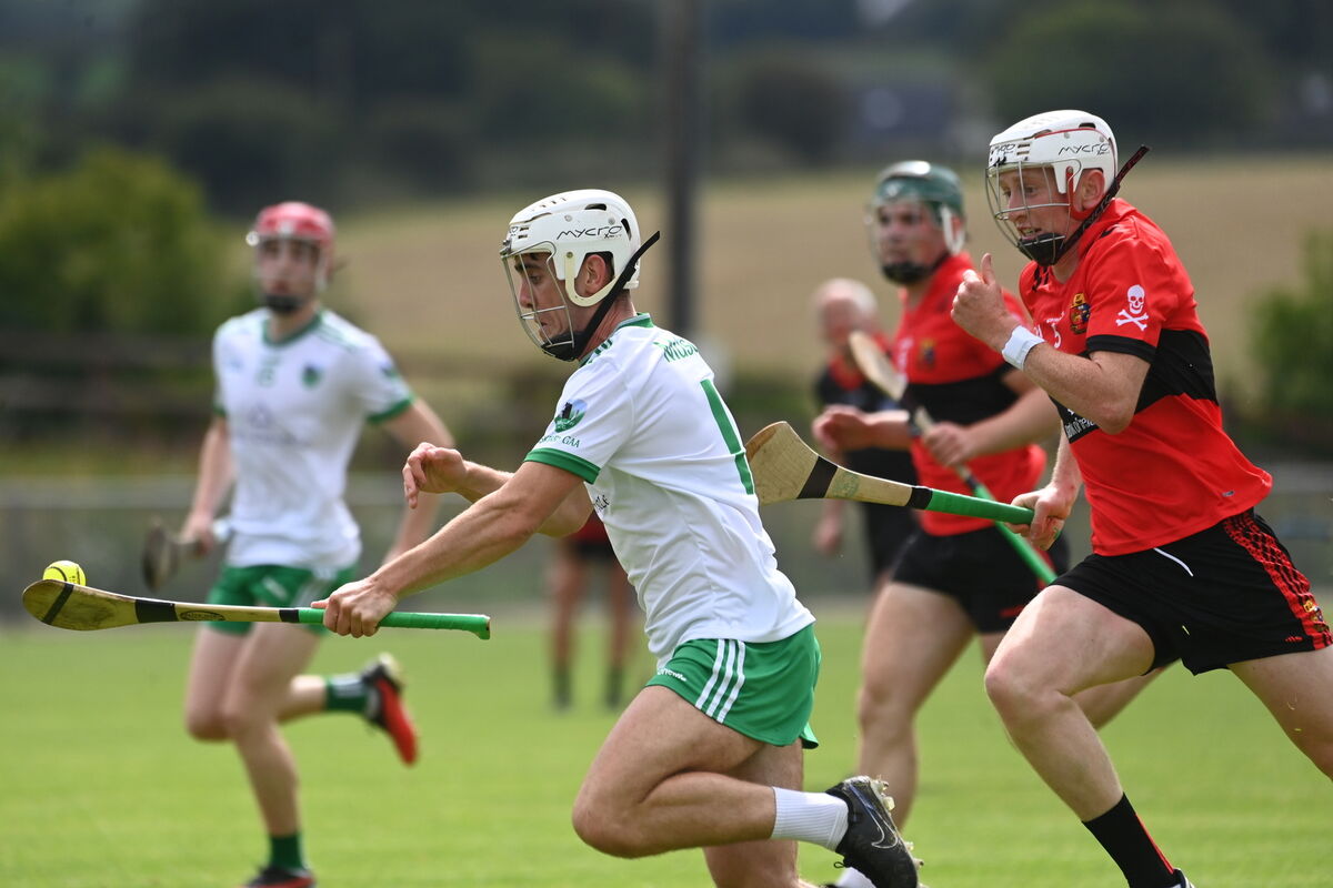 Muskerry's Eoin O'Shea drives at the UCC defence. Picture: Larry Cummins Muskerry's Eoin O'Shea drives at the UCC defence. Picture: Larry Cummins