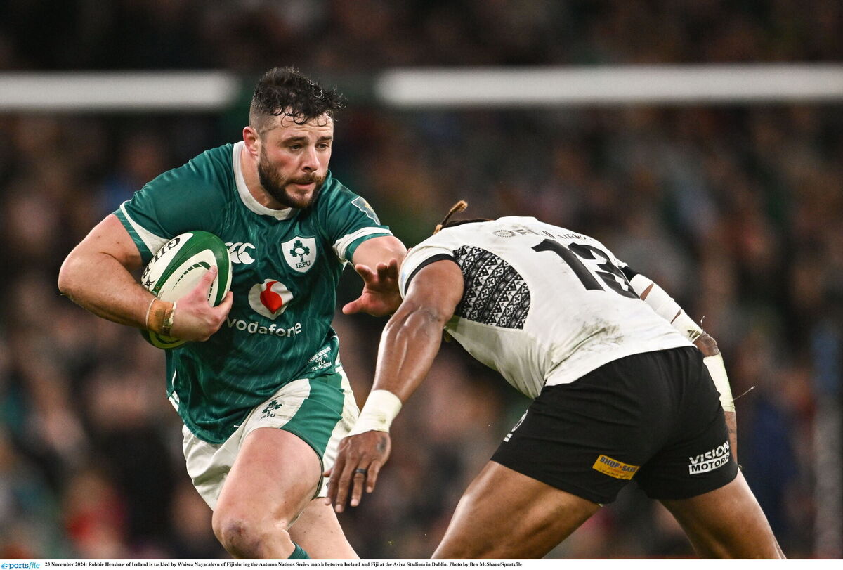 Robbie Henshaw of Ireland on the move. Picture: Ben McShane/Sportsfile Robbie Henshaw of Ireland on the move. Picture: Ben McShane/Sportsfile