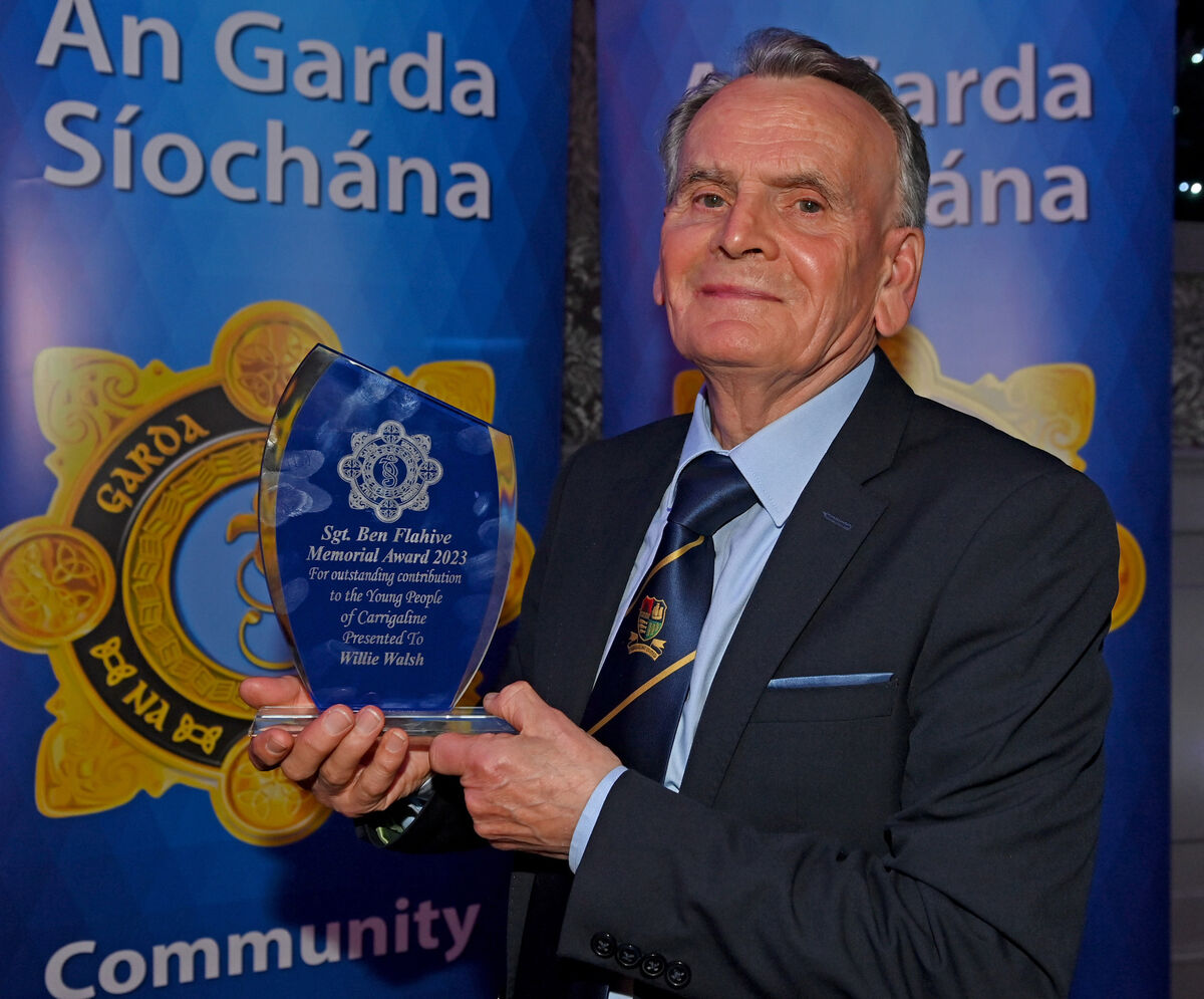 Willie Walsh, Carrigaline who received the Sgt. Ben Flahive memorial award for contribution to youth at the Cork City Garda Youth awards at the Rochestown Park hotel . Picture; Eddie O'Hare Willie Walsh, Carrigaline who received the Sgt. Ben Flahive memorial award for contribution to youth at the Cork City Garda Youth awards at the Rochestown Park hotel . Picture; Eddie O'Hare