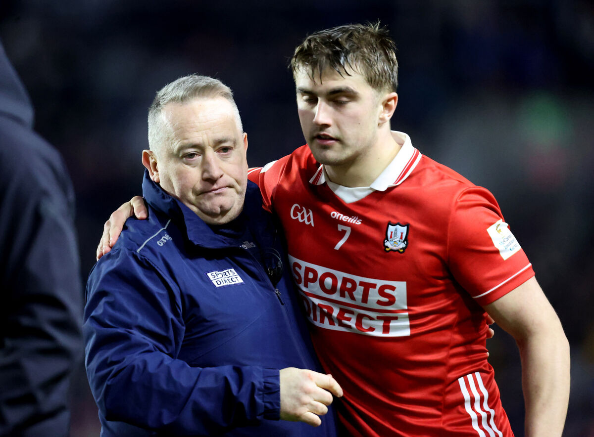 Cork manager Pat Ryan and Micheál Mullins. Picture: INPHO/Bryan Keane Cork manager Pat Ryan and Micheál Mullins. Picture: INPHO/Bryan Keane