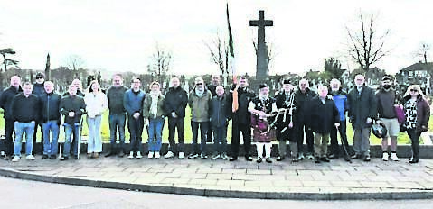 Attendees at the Tomás MacCurtain 105th anniversary commemoration at the Republican Plot at St Finbarr’s Cemetery last month. Attendees at the Tomás MacCurtain 105th anniversary commemoration at the Republican Plot at St Finbarr’s Cemetery last month.