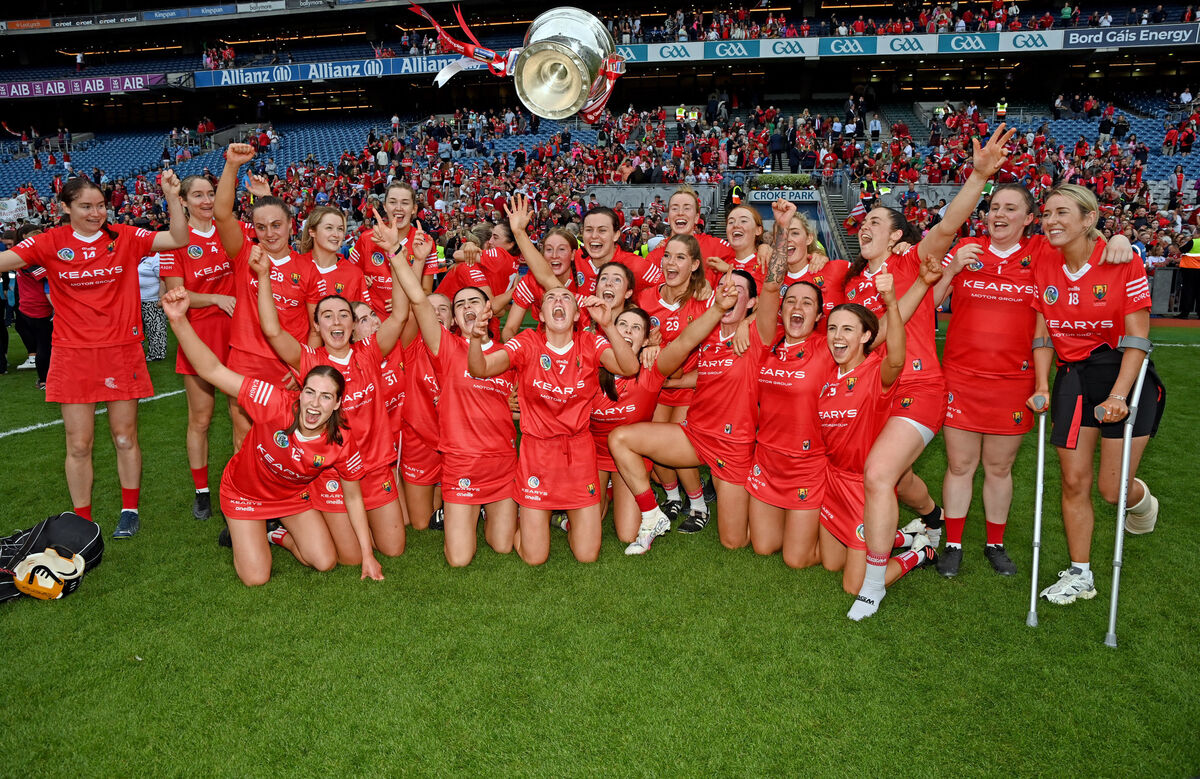 Cork players celebrate after defeating Galway in the Glen Dimplex All-Ireland Senior Camogie Championship final at Croke Park last year. Picture: Eddie O'Hare Cork players celebrate after defeating Galway in the Glen Dimplex All-Ireland Senior Camogie Championship final at Croke Park last year. Picture: Eddie O'Hare