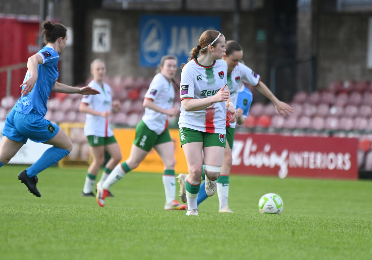 Fiana Bradley on the move against Peamount. Picture: Larry Cummins Fiana Bradley on the move against Peamount. Picture: Larry Cummins