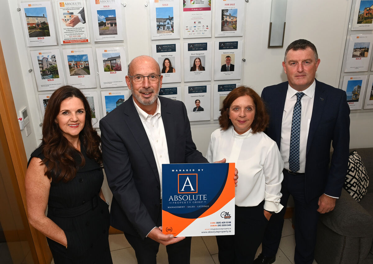 Niamh Smith, sales manager, Bob Carlson, CEO, Antoinette O'Brien, operations manager, and Christy Connery, director of Lettings & Property Management at Absolute Property Group. Niamh Smith, sales manager, Bob Carlson, CEO, Antoinette O'Brien, operations manager, and Christy Connery, director of Lettings & Property Management at Absolute Property Group.