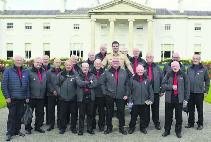Mayfield Men’s Shed members on a visit to Áras an Uachtaráin recently. Mayfield Men’s Shed members on a visit to Áras an Uachtaráin recently.