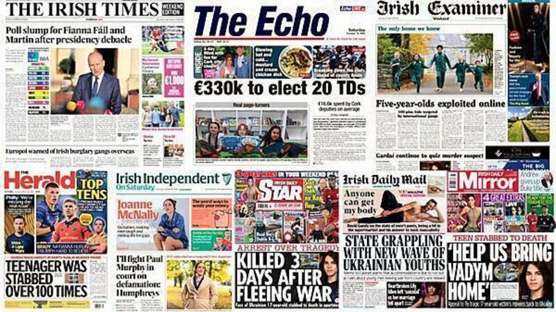 What the papers say: Saturday's front pages What the papers say: Saturday's front pages