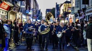 <p> Oliver Plunkett Street came alive with a cacophony of brass and jazz as musicians paraded along the street, delighting onlookers with vibrant sounds and rhythm as part of The Big Fringe at the Guinness Cork Jazz Festival. Picture Chani Anderson.</p> <p> Oliver Plunkett Street came alive with a cacophony of brass and jazz as musicians paraded along the street, delighting onlookers with vibrant sounds and rhythm as part of The Big Fringe at the Guinness Cork Jazz Festival. Picture Chani Anderson.</p>