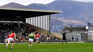 <p>Referee Niall Quinn throws the ball in to start the second half of the McGrath Cup final match between Kerry and Cork at Fitzgerald Stadium in Killarney in 2022. Picture: Piaras Ó Mídheach/Sportsfile</p> <p>Referee Niall Quinn throws the ball in to start the second half of the McGrath Cup final match between Kerry and Cork at Fitzgerald Stadium in Killarney in 2022. Picture: Piaras Ó Mídheach/Sportsfile</p>