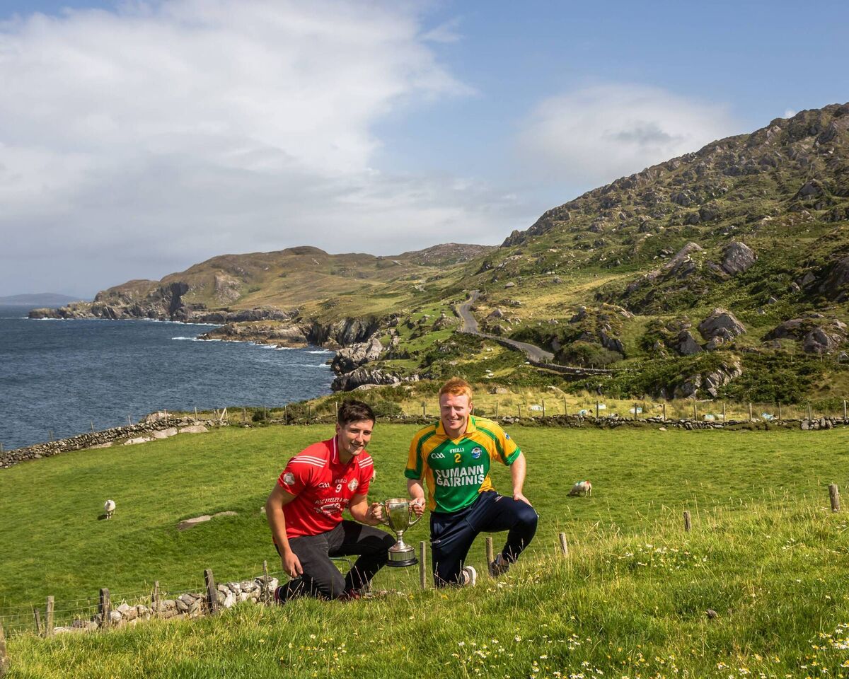 Urhan native Cillian O'Shea on the left is part of the Carrigaline Community School U17 football management. Picture: Anne Marie Cronin Urhan native Cillian O'Shea on the left is part of the Carrigaline Community School U17 football management. Picture: Anne Marie Cronin
