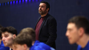 <p> Ciarán McKiveney, Neptune coach checks the score board during the game against Limerick Celtics.</p> <p> Ciarán McKiveney, Neptune coach checks the score board during the game against Limerick Celtics.</p>