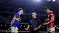 Inpho Jake Morris with Liam Gordon and Darragh Fitzgibbon at the coin toss 7/2/2026