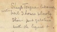 HOLLY BOUGH Richard Forrest Sheep's Tongue.jpg Recipe collection compiled by woman in Cork 100 years ago is uncovered