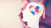 iStock-1210226489.jpg puzzle jigsaw heart on brain, mental health concept, world autism awareness day